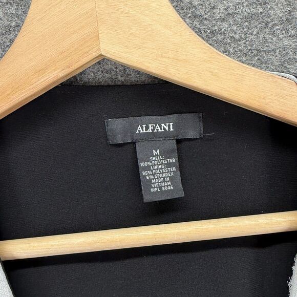 Alfani Blouse Women M Medium Black Floral V-Neck Long Sleeve Lined Casual - Picture 3 of 6